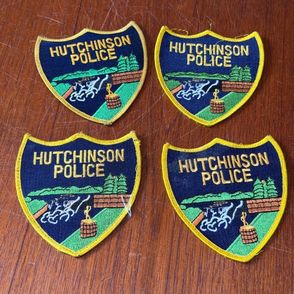 4pc Lot Vintage Embroidered Uniform Patch Shield Badge Halloween Costume